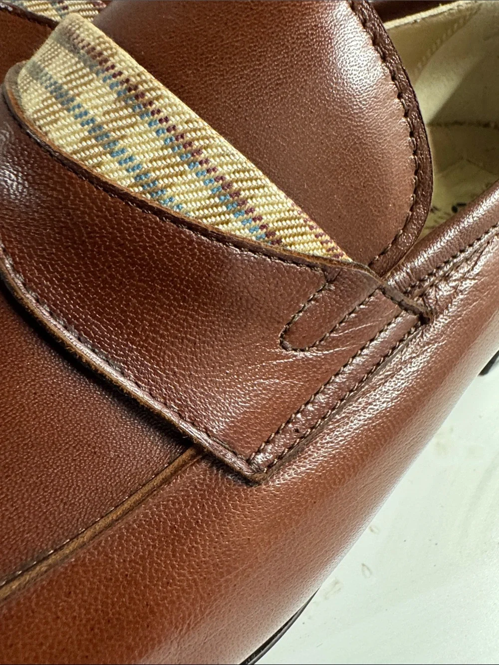 Caporicci Brown calf Leather Penny Loafers size 10 1/2